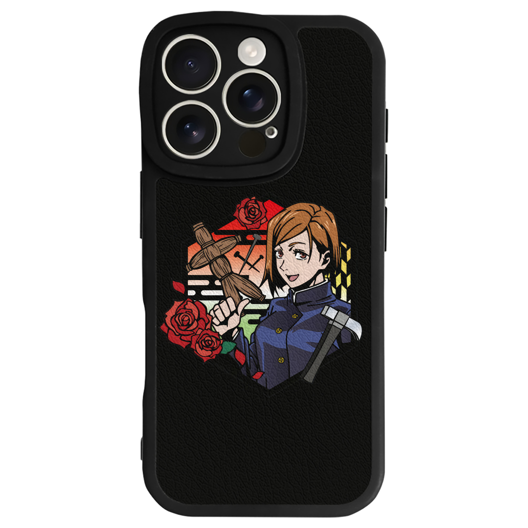 （画像用） 呪術廻戦 Jujutsu Kaisen 【iPhone 16シリーズ対応】シリコンスマホケース（レザー調） 材質：シリコン